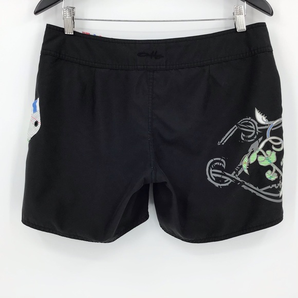 Oakley Black Shorts with Floral Logo design, 8 - Picture 5 of 15
